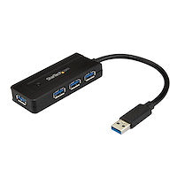 StarTech.com Hub USB 3.0 4 ports SuperSpeed ​​5 Gbit/s avec charge rapide - Hub portable USB 3.2 Gen 1 (5 Gbit/s) Type-A pour ordinateur portable/ordinateur de bureau - Bus USB/auto-alimenté