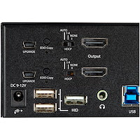 StarTech.com 2 Port Dual Monitor HDMI KVM Switch, 4K 60Hz HDMI 2.0 UHD HDR, 2 Port USB 3.0 Hub, 4x USB HID, Audio, Hotkey Switching, TAA