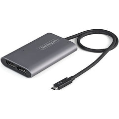 StarTech.com Adaptateur Thunderbolt 3 vers double DisplayPort DP 1.4 - Adaptateur vidéo double 4K 60 Hz ou simple 8K/5K TB3 vers moniteur DP - Mac/Windows