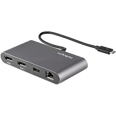 StarTech.com Thunderbolt 3 Mini Dock - Station d'accueil portable double moniteur TB3 DisplayPort 4K 60 Hz - 1x USB-A, GbE - Câble 28 cm (11