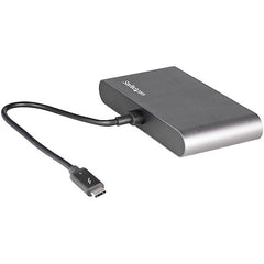 StarTech.com Thunderbolt 3 Mini Dock - Station d'accueil portable double moniteur TB3 DisplayPort 4K 60 Hz - 1x USB-A, GbE - Câble 28 cm (11