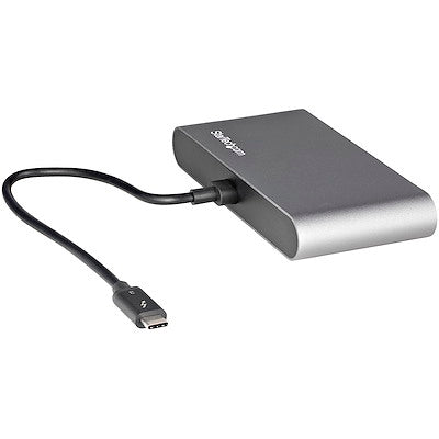 StarTech.com Thunderbolt 3 Mini Dock - Station d'accueil portable double moniteur TB3 pour ordinateur portable HDMI 4K 60 Hz - 2x USB-A &amp; GbE - câble 28 cm (11")