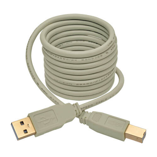 Tripp Lite by Eaton USB 2.0 Hi-Speed A/B Cable (M/M), Beige, 6 ft