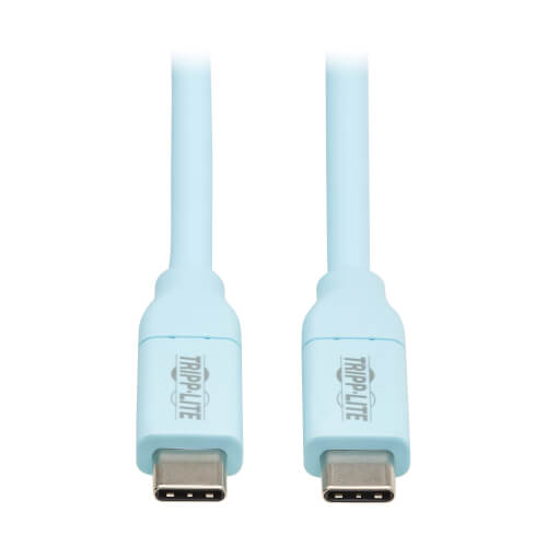 Tripp Lite U040AB-006CS5LB USB-C to USB-C Cable (M/M), Light Blue, 6 ft. (1.8 m)