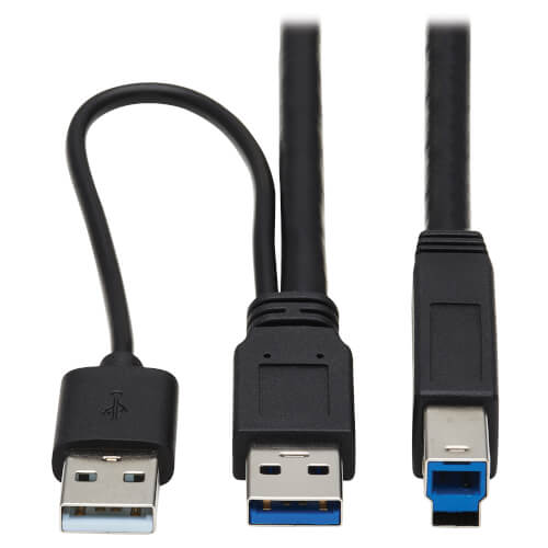 Tripp Lite USB Active Repeater Cable - USB-A to USB-B (M/M), USB 3.2 Gen 1, 25 ft. (7.6 m)