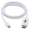 Tripp Lite U444-006-HWE USB-C to HDMI Adapter Cable, M/M, White, 6 ft.