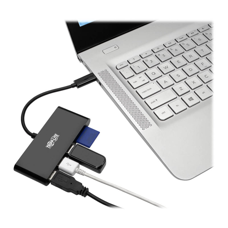 Tripp Lite by Eaton U460-003-3AMB USB 3.1 Gen 1 USB-C Portable Hub/Adapter, Black