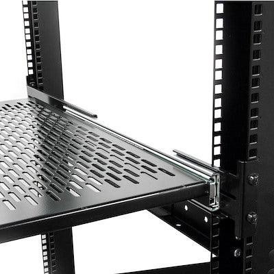 StarTech.com 2U 20 to 30in Adjustable Mounting Depth Vented Sliding Rack Mount Shelf - 50lbs / 22.7kg - 24in Deep