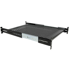 StarTech.com 2U 20 to 30in Adjustable Mounting Depth Vented Sliding Rack Mount Shelf - 50lbs / 22.7kg - 24in Deep