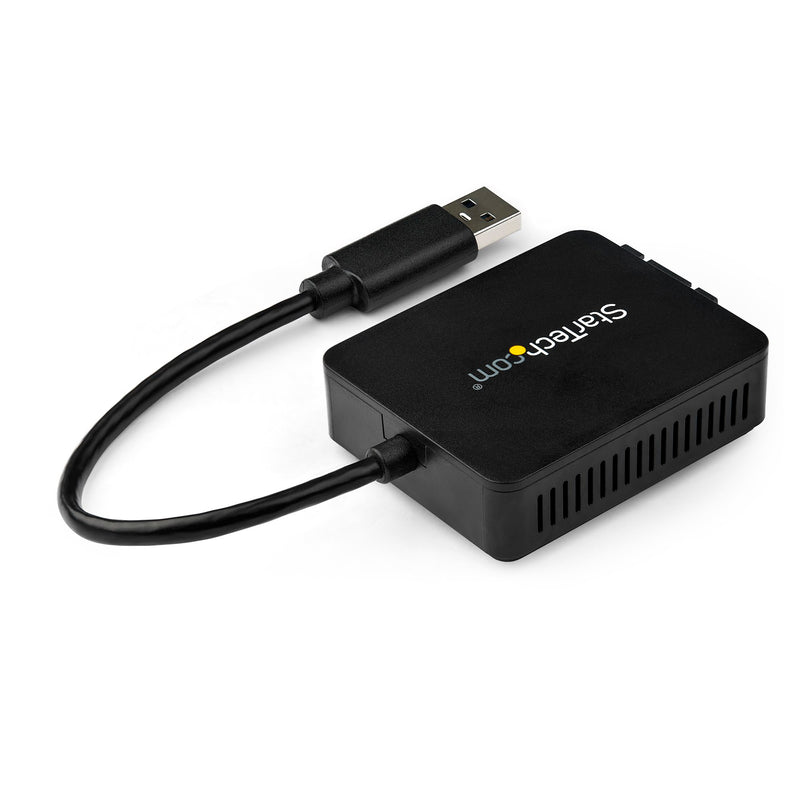 Connect to a Gigabit Ethernet fiber optic network through your laptops USB-A por