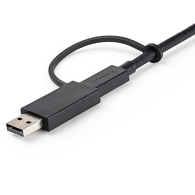 StarTech.com Câble USB-C de 1 m avec dongle adaptateur USB-A, USB-C vers C (10 Gbit/s/PD), USB-A vers C (5 Gbit/s), câble USB C 2 en 1 pour station d'accueil hybride 