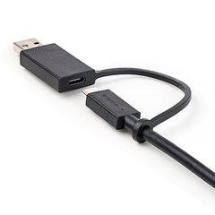 StarTech.com Câble USB-C de 1 m avec dongle adaptateur USB-A, USB-C vers C (10 Gbit/s/PD), USB-A vers C (5 Gbit/s), câble USB C 2 en 1 pour station d'accueil hybride 