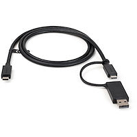 StarTech.com Câble USB-C de 1 m avec dongle adaptateur USB-A, USB-C vers C (10 Gbit/s/PD), USB-A vers C (5 Gbit/s), câble USB C 2 en 1 pour station d'accueil hybride 