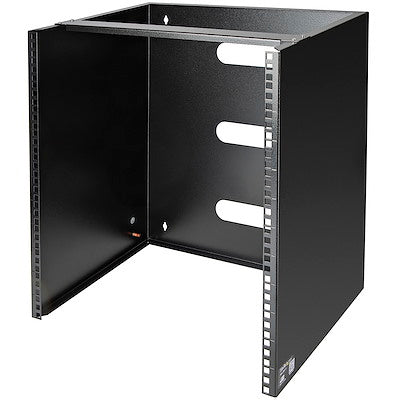 StarTech.com 12U Wall Mount Rack, 14in Deep, 19 inch Wall Mount Network Rack, Wall Mounting Patch Panel Bracket for Switch/IT Equipment