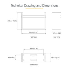 StarTech.com 4U Wall Mount Rack, 14in Deep, 19 inch Wall Mount Network Rack, Wall Mounting Patch Panel Bracket for Switch/IT Equipment