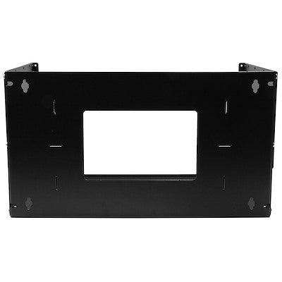 StarTech.com 2-Post 4U Open Frame Wall Mount Network Rack with Built-in Shelf and Adjustable Depth, Computer Rack for IT Equipment, TAA~