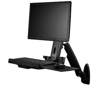 Station de travail ergonomique à montage mural - Moniteur VESA jusqu'à 17 lb (y compris ultra-large) - Fo