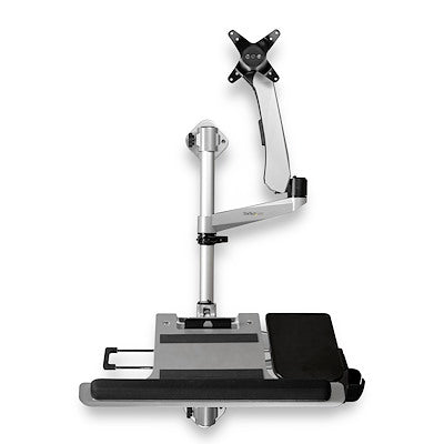 Ergonomic wall-mounted workstation - VESA monitor arm for up to 34in/19.8lb disp