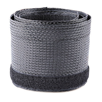 StarTech.com 10ft (3m) Cable Management Sleeve, Braided Mesh Wire Wraps/Floor Cable Covers, Computer Cable Manager/Cord Concealer
