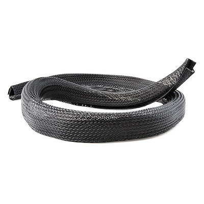 StarTech.com 10ft (3m) Cable Management Sleeve, Braided Mesh Wire Wraps/Floor Cable Covers, Computer Cable Manager/Cord Concealer