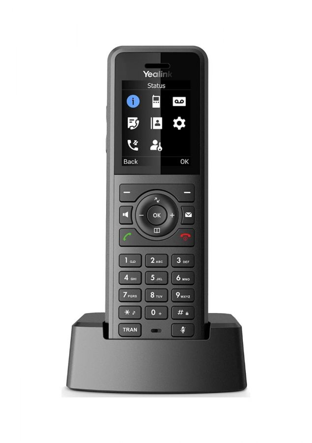 Téléphone IP Yealink W77P - Sans fil - Filaire - DECT - Bureau, Montage mural - Noir, Gris classique