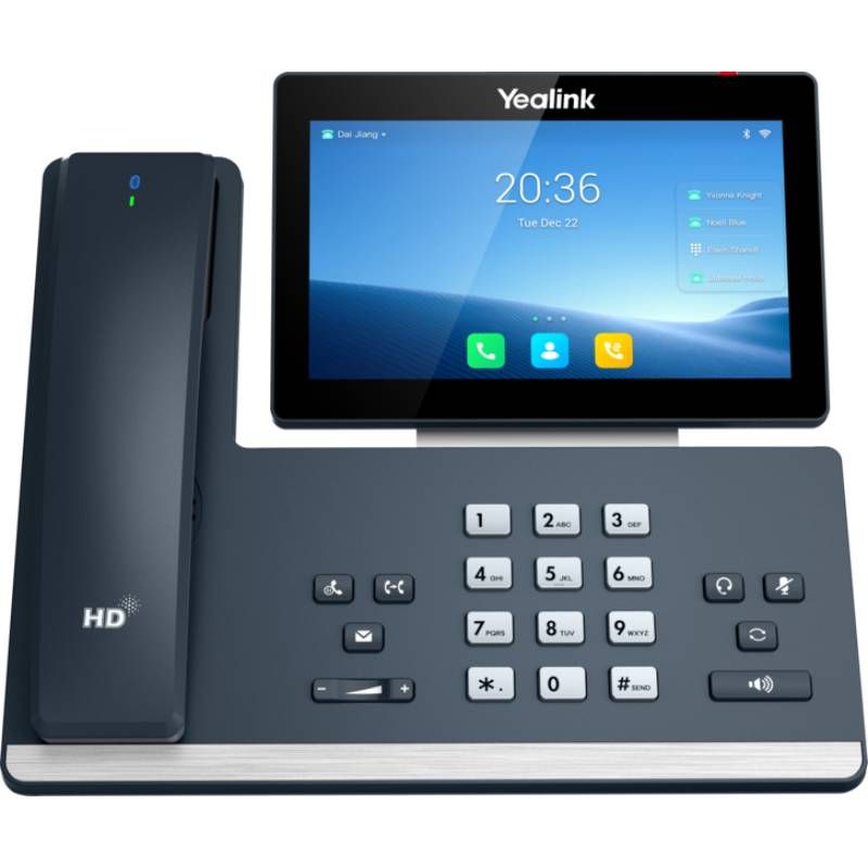 Yealink T58W Pro IP Phone - Corded/Cordless - Corded/Cordless - Bluetooth, Wi-Fi, DECT - Wall Mountable, Tabletop - Classic Gray