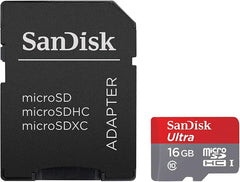 Carte Mémoire microSDHC SanDisk Ultra 16GB avec Vitesse de Lecture Allant jusqu'à 80MB/S  Classe 10