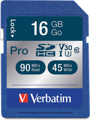 Verbatim 16 Go Pro 600X microSDHC UHS-1 U3 Cls 10 