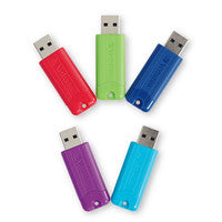 Verbatim 32GB Pinstripe 3.0 USB - 5pk - Assorted
