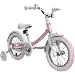 Vélo Segway Ninebot pour garçons et filles  14 pouces avec roues d'entraînement  avec béquille Couleur rose  Garantie MFG